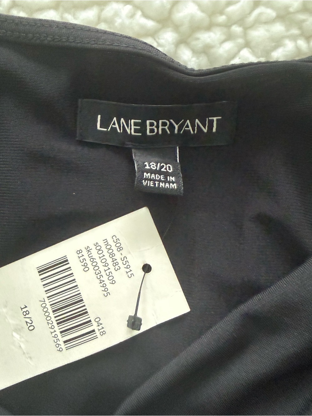 Lane Bryant Draped Black Sleeveless Cowl Neck Top 18/20 - Picture 7 of 7